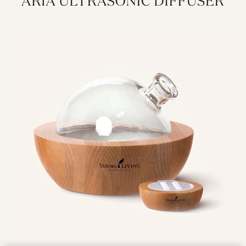 Young Living Aria Diffuser - Wood and Glass Design